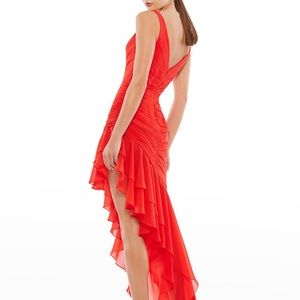 Ruffle Asymmetrical Sheath Dress